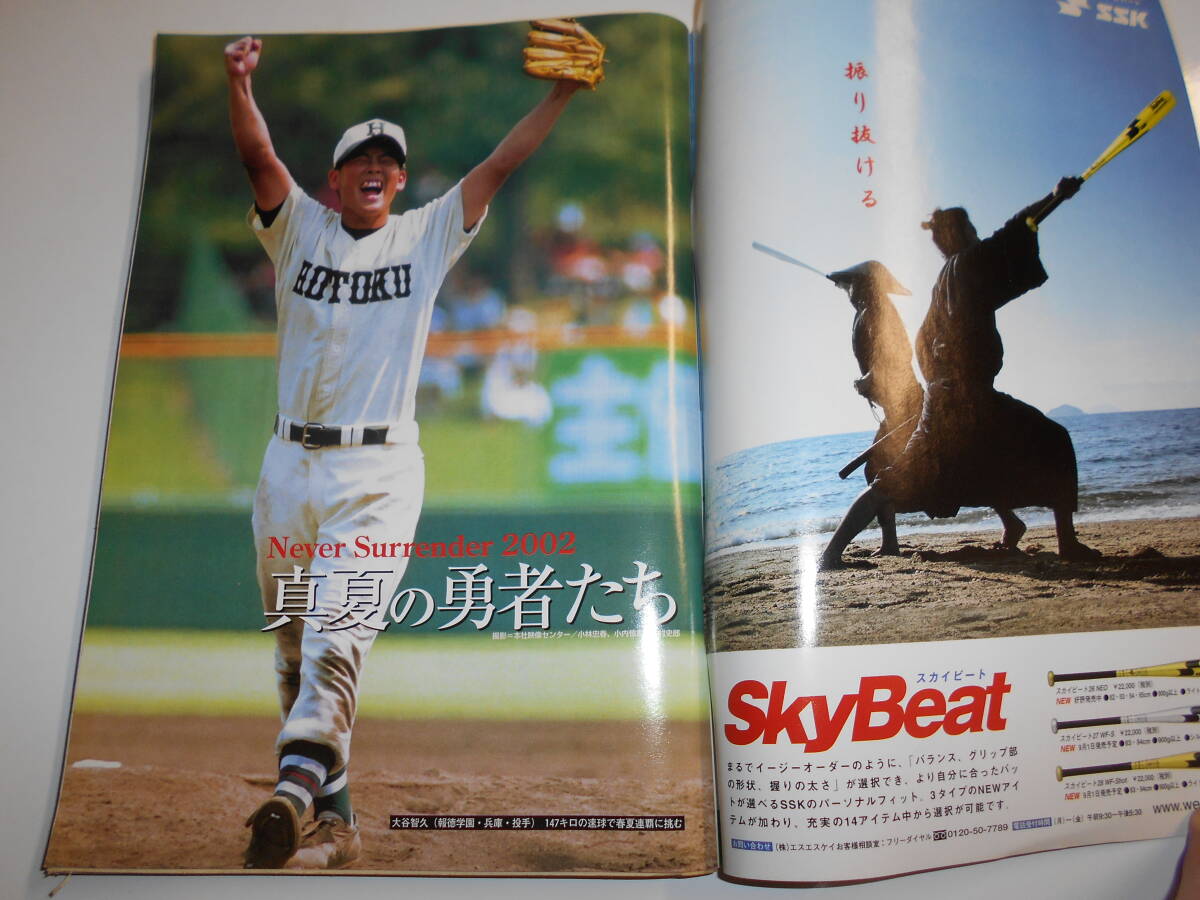 週刊朝日 増刊 2002年平成14年8 代表49校の完全戦力データ 第84回全国高校野球選手権大会 甲子園 寺原隼人が語る 最速記録に挑んだ夏_画像2