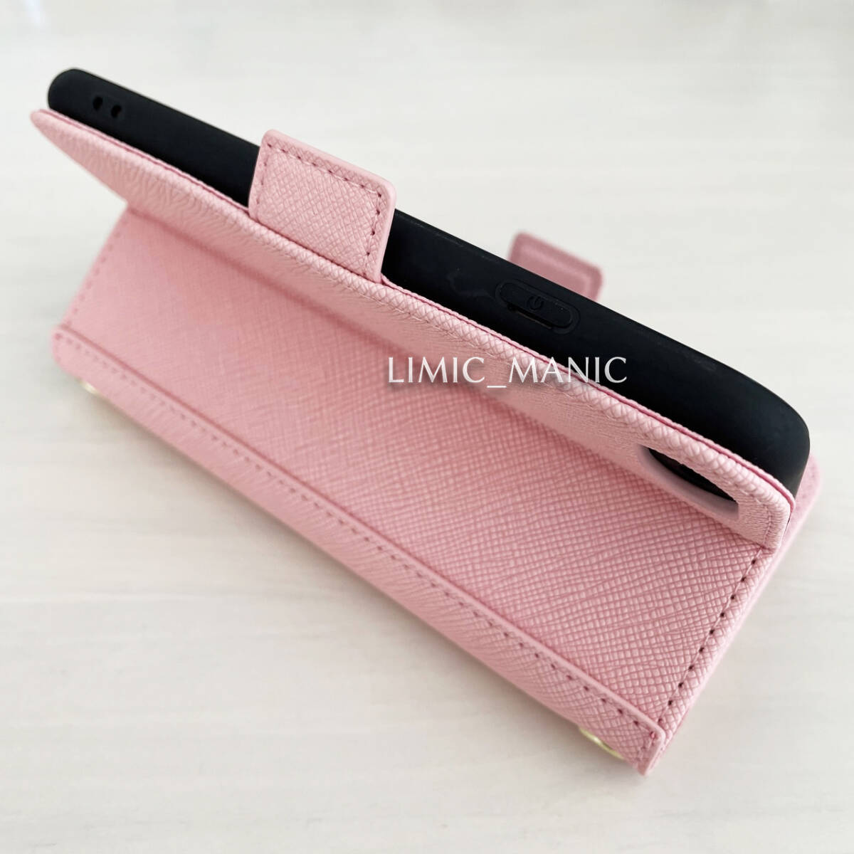 iPhone 7 8 SE (第2世代/第3世代) SE2 SE3 ケース スマホ 手帳型 ショルダー 肩掛け ミラー付き ピンク pink お財布 カード収納_画像5