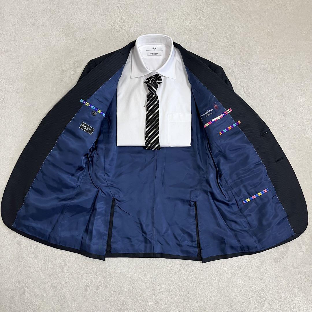 498 Paul Smith ポールスミス × Ermenegildo Zegna エルメネジルド ゼニアセットアップスーツ ネイビー M_画像6