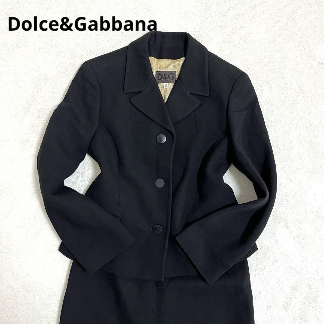 480 Dolce&Gabbana ドルチェアンドガッバーナ スカートスーツ ブラック_画像1