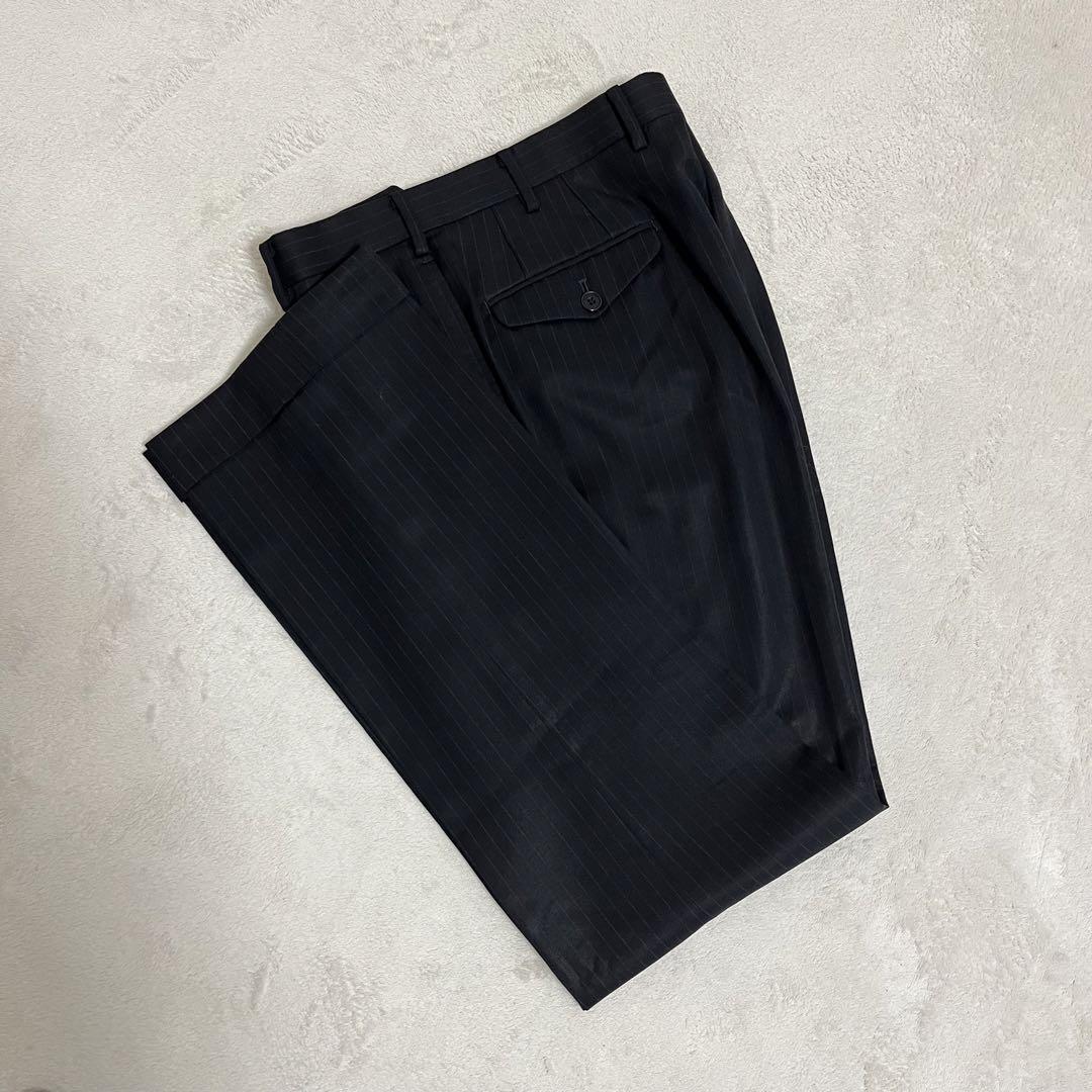 478 BURBERRY BLACK LABEL バーバリー ブラックレーベル セットアップスーツ スリーピース 40 ブラック ストライプ 3B_画像10