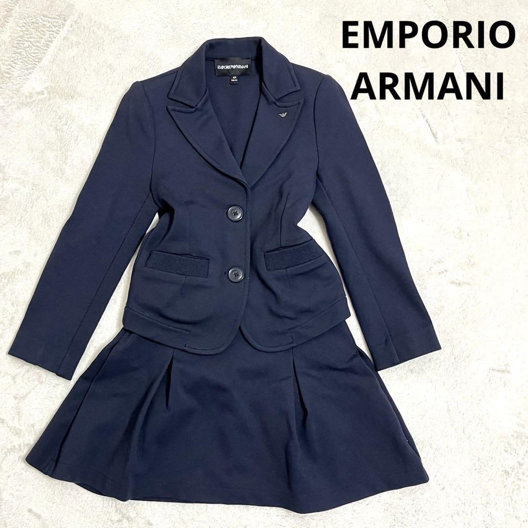 472 EMPORIO ARMANI エンポリオアルマーニ スカートスーツ ネイビー キッズ4A 106cm_画像1