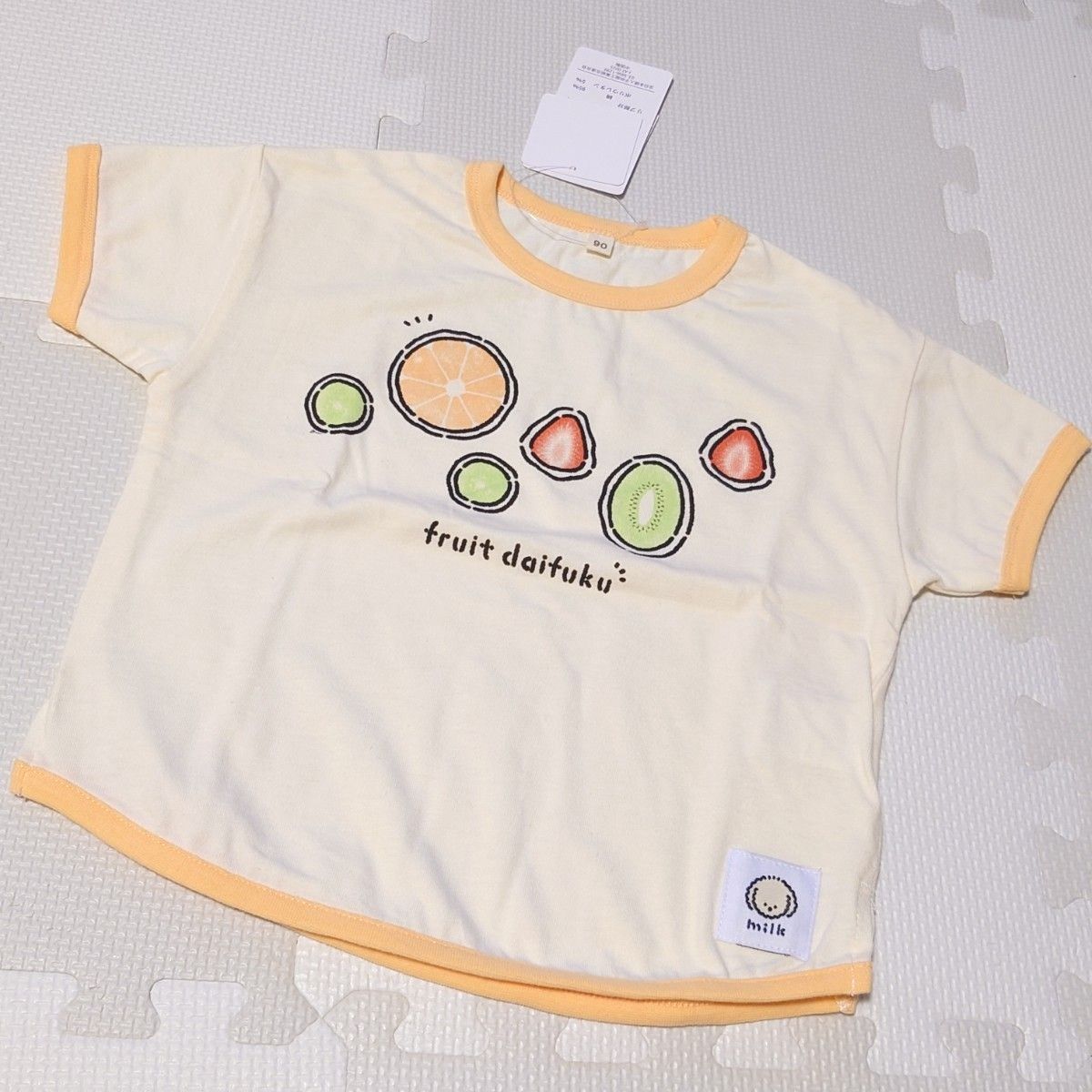 MILK fruits daifuku リンガーTシャツ 90cm