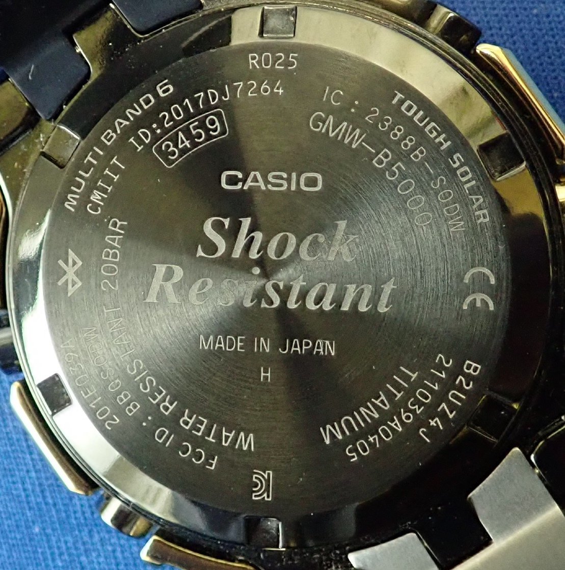 ◎CASIO　カシオ　G-SHOCK　フルメタル　5000SERIES　電波ソーラー腕時計　GMW-B5000TR-9JR　マルチカラーチタン　デジタル文字盤_画像8