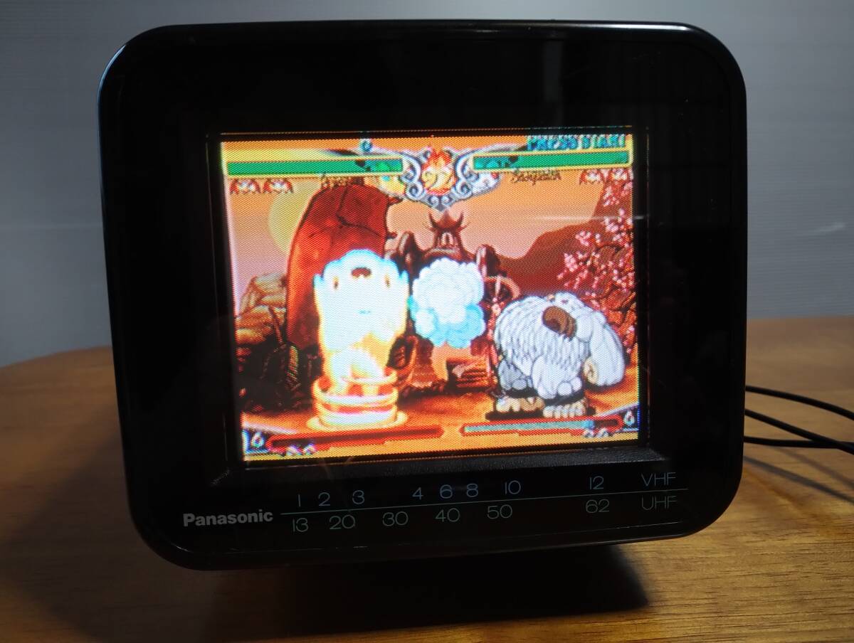 画質良好　パナソニック ポータブルブラウン管テレビ　パナカラー　TH6-X3V　Action6 　Panasonic　レトロゲームに　現状品_画像4