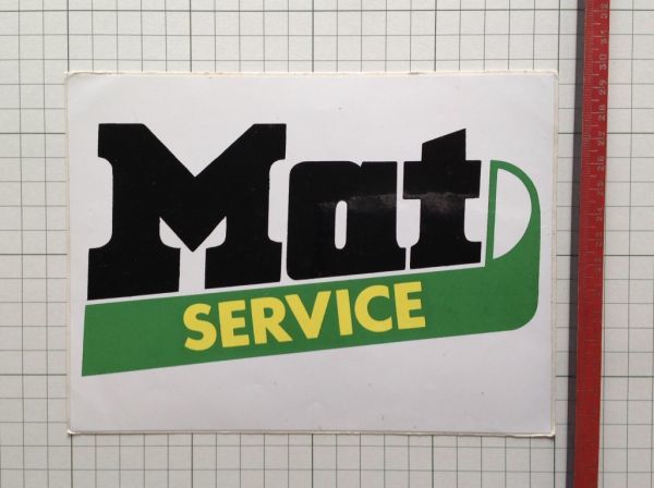 【大きめサイズ】フランスのステッカー： Mat SERVICE デザイン 広告 ビンテージ +Ae_画像2