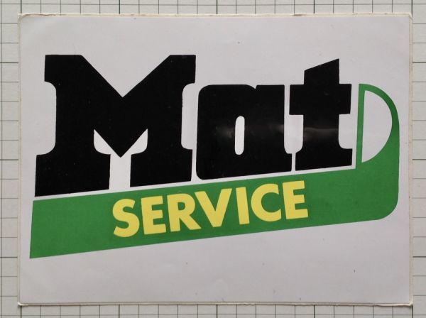 【大きめサイズ】フランスのステッカー： Mat SERVICE デザイン 広告 ビンテージ +Ae_画像1