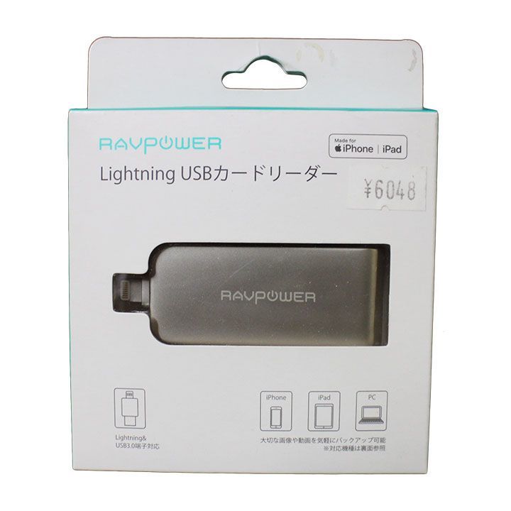 【未使用品】 RAVPower Lightning USB メモリーカードリーダー smasale-103C_画像1