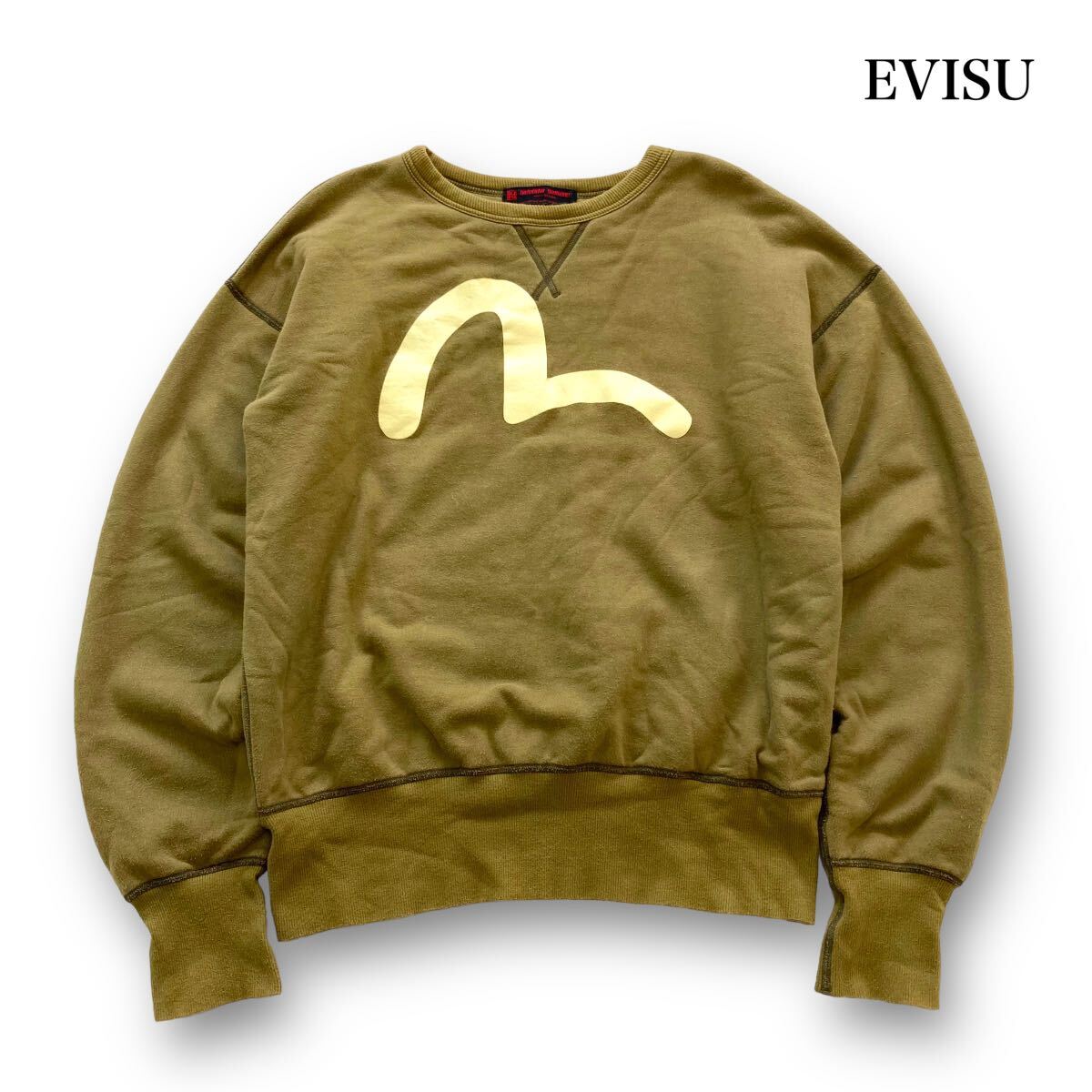 EVISU】エヴィス ヒデヒコヤマネ 肉厚スウェット デカロゴカモメ EVISU】エヴィス ヒデヒコヤマネ 肉厚スウェット デカロゴカモメ