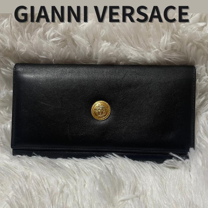 GIANNI VERSACE ジャンニ ヴェルサーチ ベルサーチ 長財布 レザー 