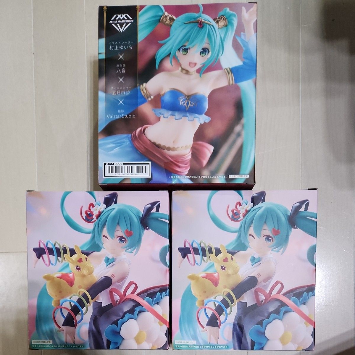 【新品未開封】初音ミク AMP フィギュア ２種 ３個セット