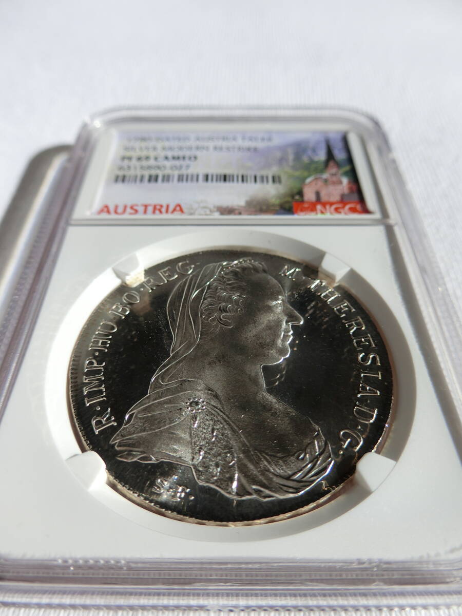 【最高鑑定】オーストリア　マリア・テレジア　PF69カメオ　1780年　ターラー　銀貨　RESTRIKE_画像1