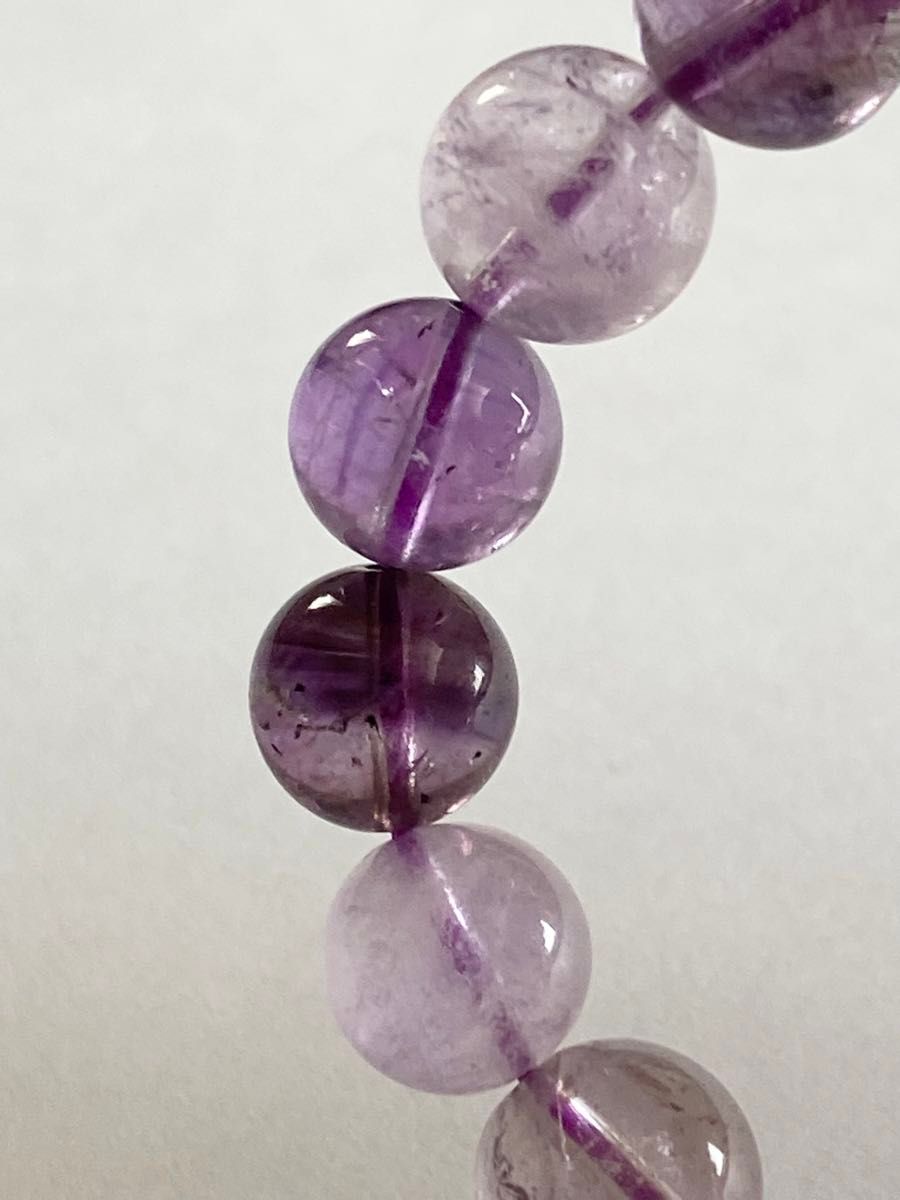 ◎天然石☆紫水晶(アメジスト)『8.8mm～9.3mm(21玉)』ブレスレット