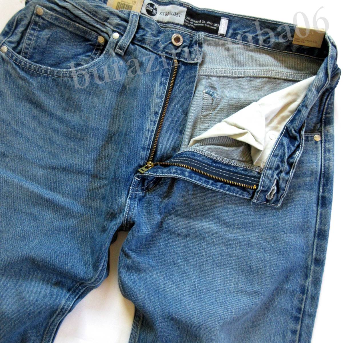 W32 未使用 定価13,200円 Levi's Silver Tab リーバイス シルバータブ ストレート デニムパンツ ジーンズ メンズ 大人気モデル A36660000_画像3