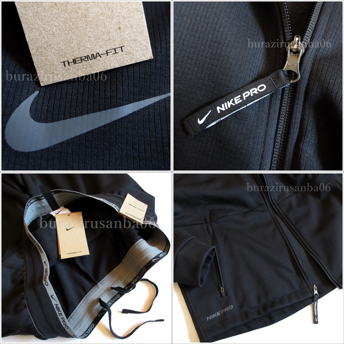  men's L* unused regular price 23,100 jpy NIKE PRO Nike Pro Thermasa-ma reverse side f lease full Zip f- dead jacket pants setup 