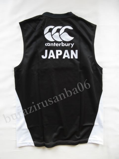 メンズ 3L 未使用 カンタベリー ラグビー日本代表 選手支給品 ノースリーブシャツ タンクトップ 袖なし CANTERBURY JAPAN PR SLEEVELESSの画像4