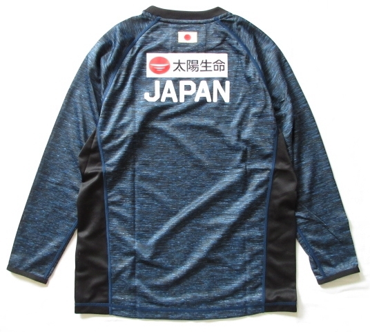 メンズ S 未使用 canterbury カンタベリー ラグビー日本代表 選手支給品 ジャパン プラクティス 長袖Tシャツ 紺 速乾 ロングスリーブシャツの画像4