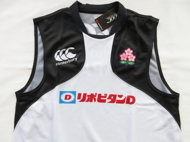 メンズ 3L 未使用 カンタベリー ラグビー日本代表 選手支給品 ノースリーブシャツ タンクトップ 袖なし CANTERBURY JAPAN PR SLEEVELESSの画像2