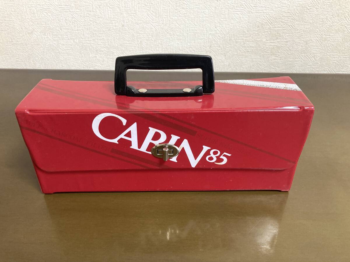 当時物 キャビン カセットケース / タバコ たばこ CABIN 85 箱 ボックス BOX 昭和 レトロ 企業物 ノベルティ ビンテージの画像1