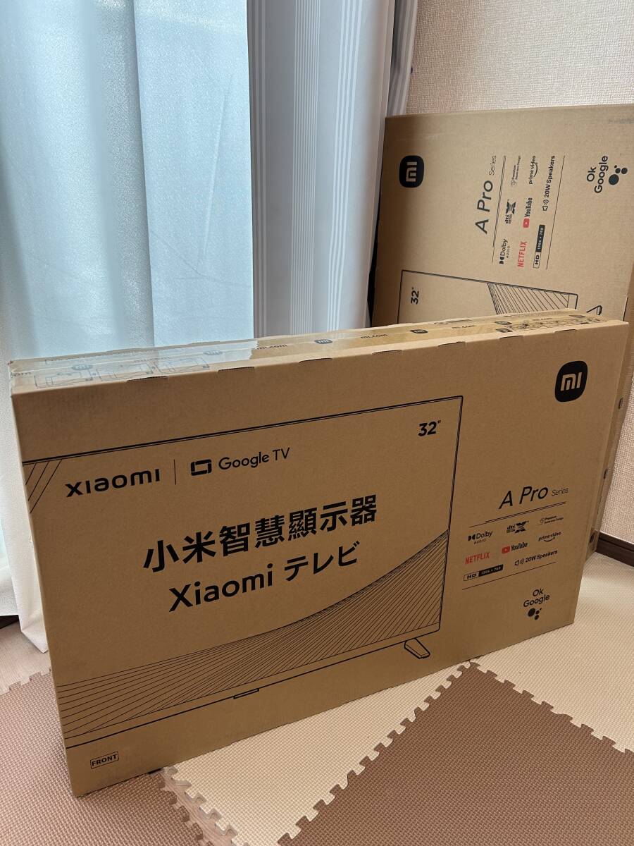 ★未開封 未使用品 Xiaomi テレビ A Pro 32 L32M8-A2TWN Google TV 2023年製 チューナーレステレビ YouTube シャオミ 中古品の画像1