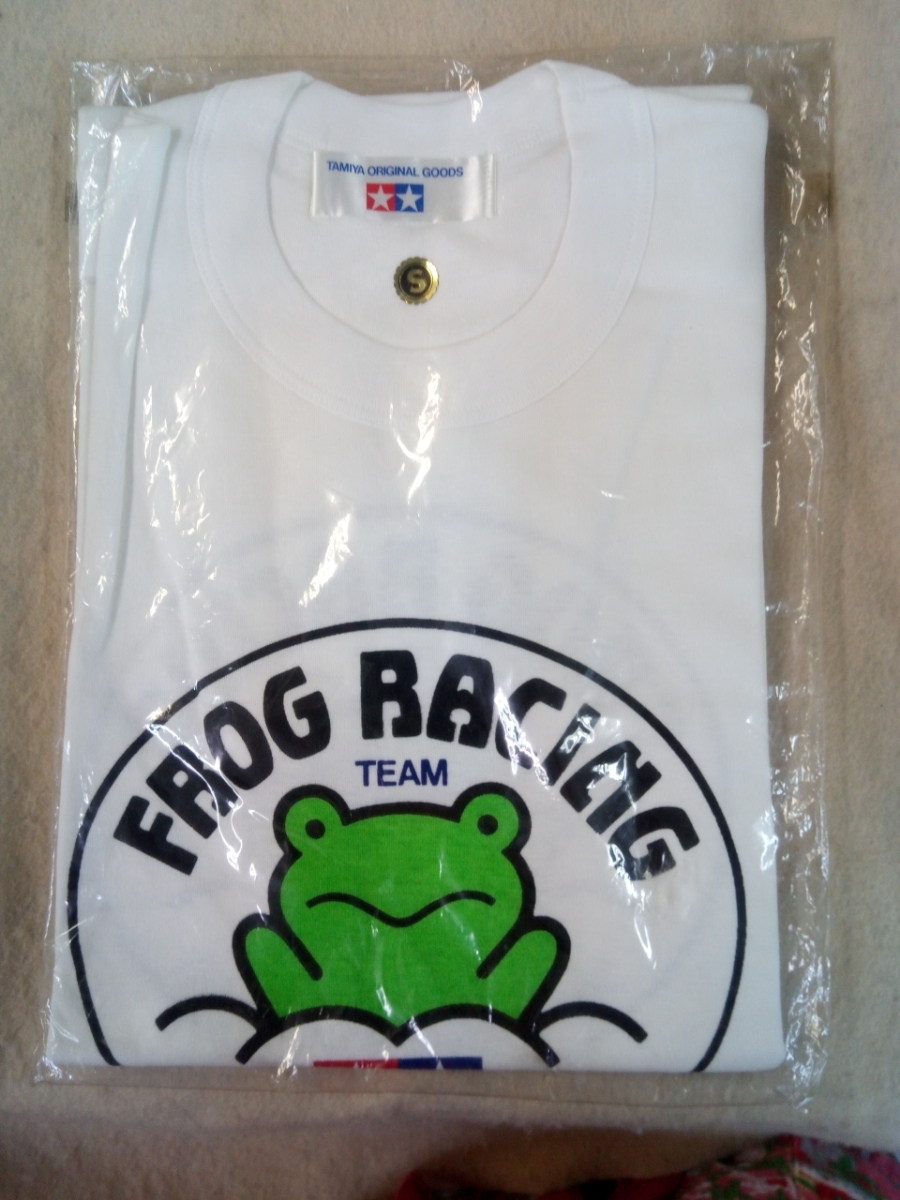 { super retro } unused goods TAMIYA FROG RACING TEAM T-shirt (S size )