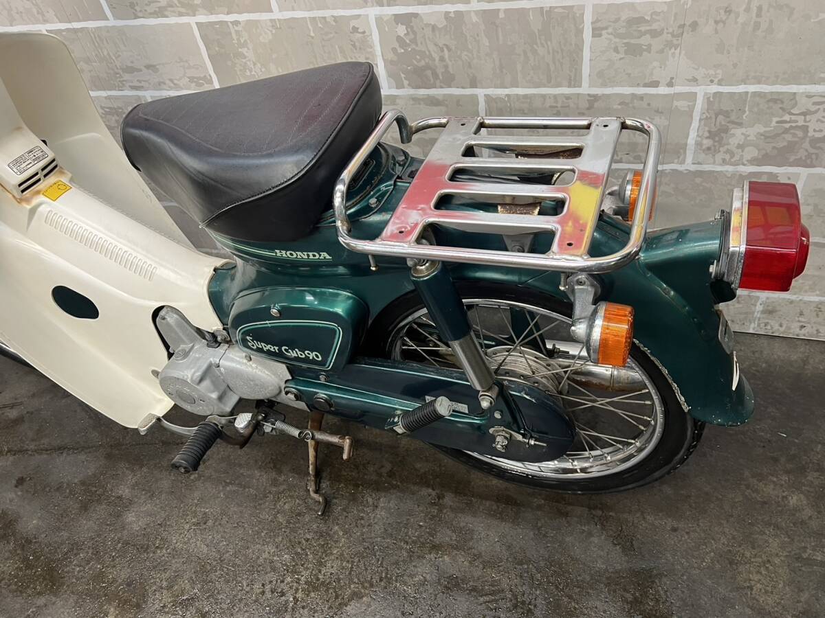 ホンダ HONDA スーパーカブ SUPER CUB 90 セル付き HA02 販売証明書有り 場内走行確認済み 始動動画有り 売り切り 未整備 現状車 バンガレの画像10