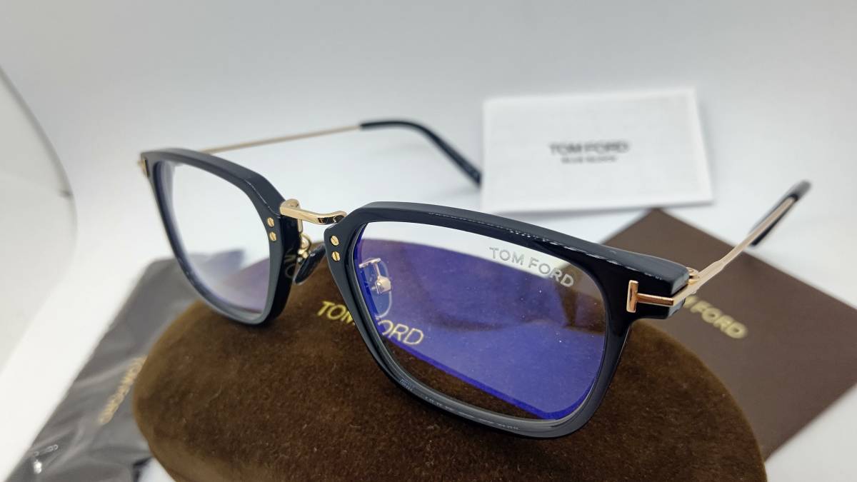 トムフォード 眼鏡 ブルーカットレンズ 送料無料 アジアンモデル 税込 新品 TF5862-D-B 001 ブラックカラー_画像2