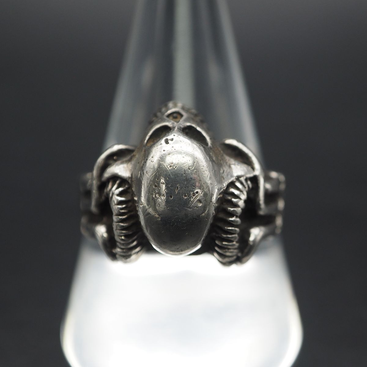 M811 Vintage 925 печать кольцо Skull череп дизайн серебряный кольцо 24 номер 