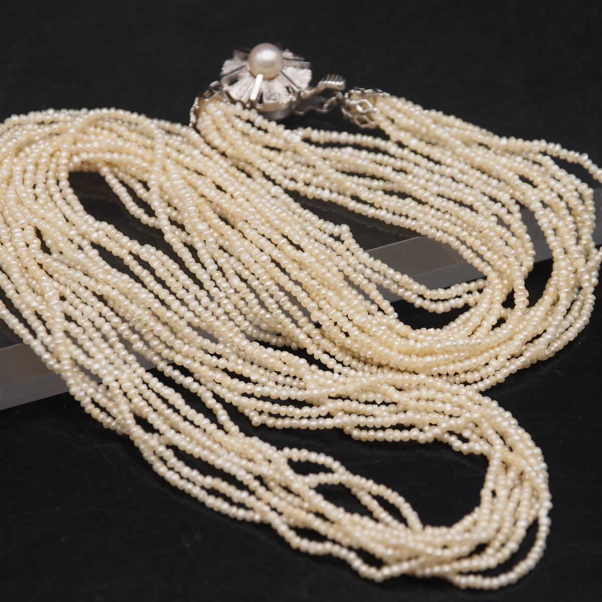 L582 砂ケシパール 1~1 7mm 芥子 真珠 SILVER刻印 ネックレス 8 L582 砂ケシパール 1~1 7mm 芥子 真珠 SILVER刻印 ネックレス 8