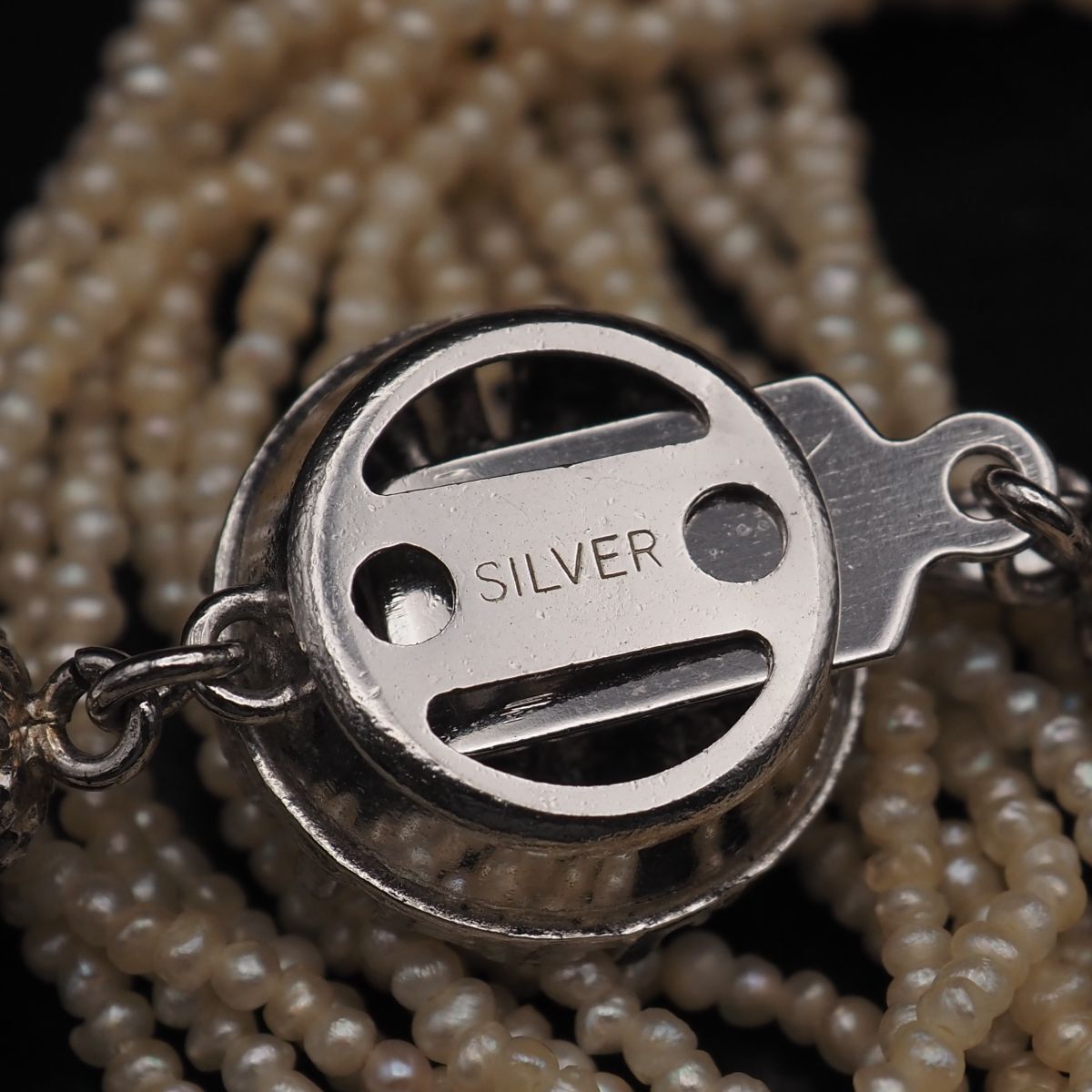 L582 砂ケシパール 1~1 7mm 芥子 真珠 SILVER刻印 ネックレス 8 L582 砂ケシパール 1~1 7mm 芥子 真珠 SILVER刻印 ネックレス 8