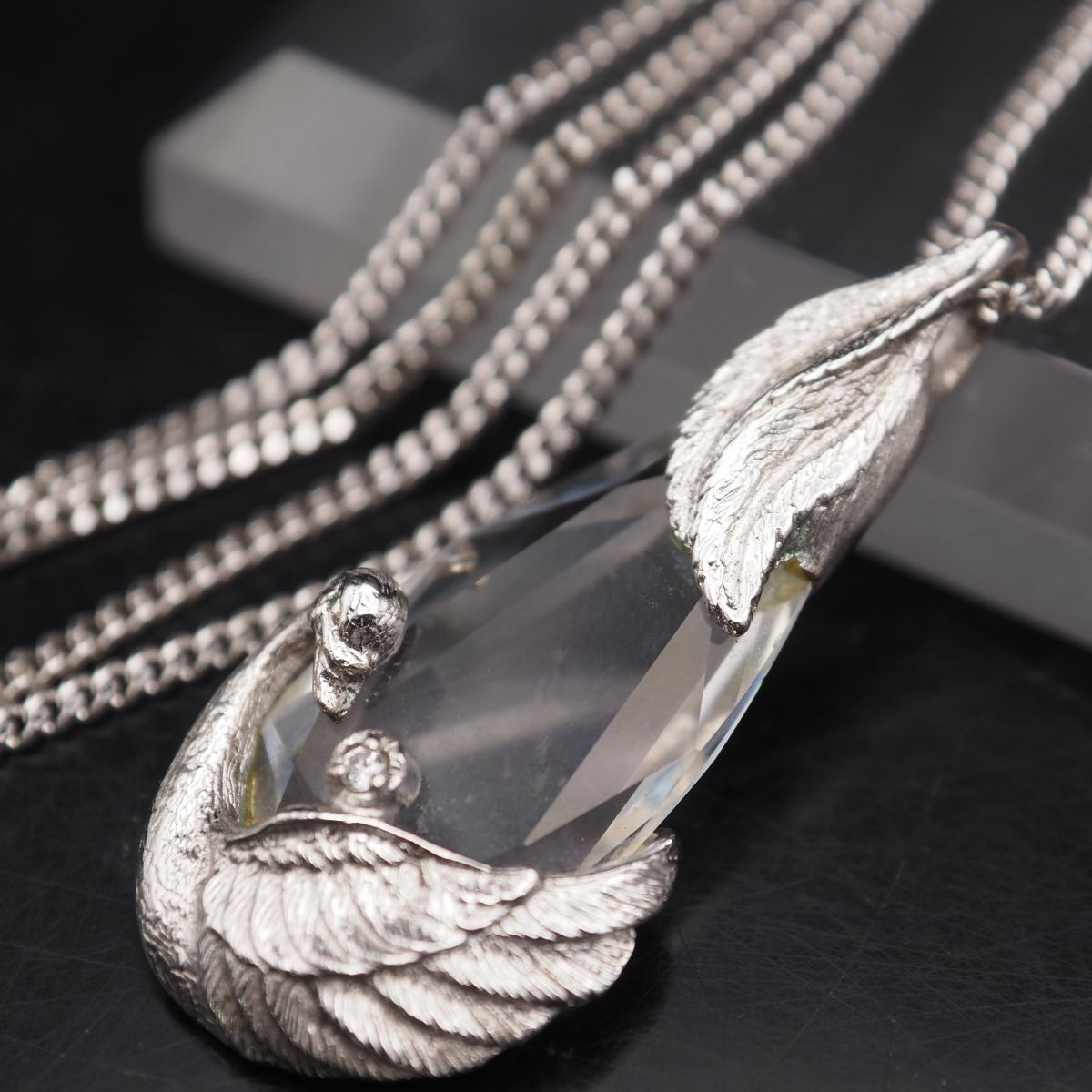 L536 IEI 水晶 ダイヤモンド SILVER925 STERLING刻印 ペンダント L536 IEI 水晶 ダイヤモンド SILVER925 STERLING刻印 ペンダント