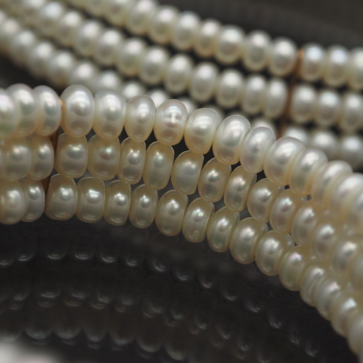 L669 淡水真珠 パール チョーカー ネックレス ブレスレット セット 3連 デザイン_画像9