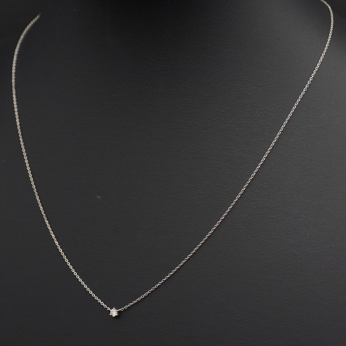 N055 ダイヤモンド STERLING P/S刻印 ペンダント ネックレス デザイン プラチナシルバー 4月誕生石の画像3