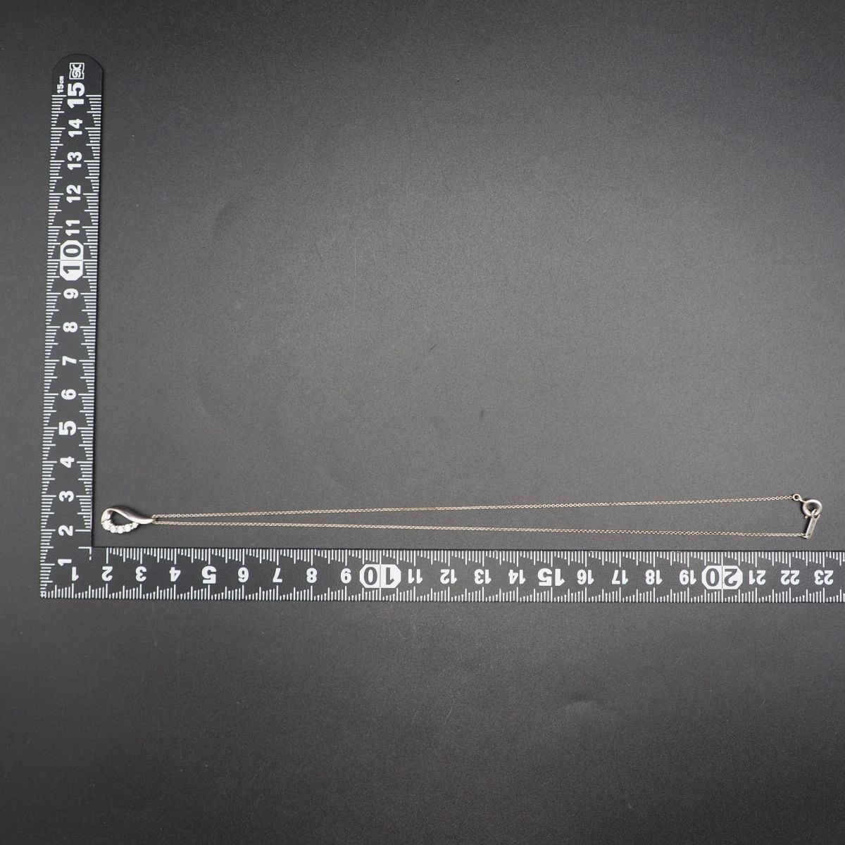 L966 4℃ ヨンドシー PINK SILVER STERLING刻印 ペンダント ネックレス ダイヤモンド風 デザイン シルバーの画像10