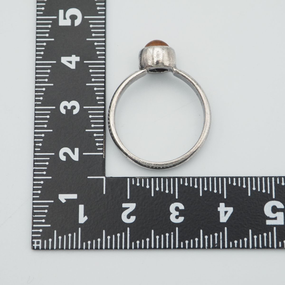 N271 琥珀 コハク 925刻印 リング デザイン シルバー 指輪 ヴィンテージ 18号