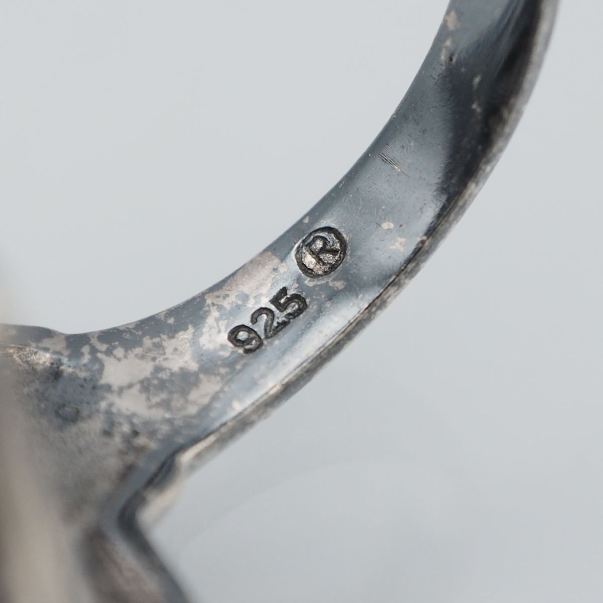 N396 オニキス マーカサイト マルカジット 925刻印 リング デザイン シルバー 指輪 ヴィンテージ 15号の画像6
