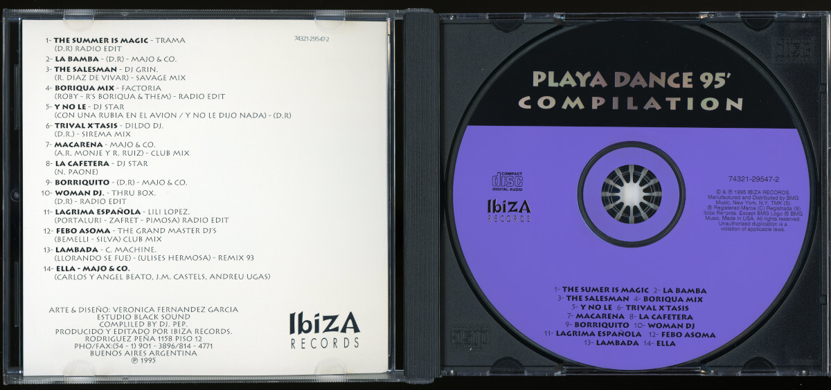 【CD/House/Synth-pop】Playa Dance '95 [アルゼンチン]「Playahitty - The Summer Is Magic」カバーなどレア曲多数 [試聴]_画像3