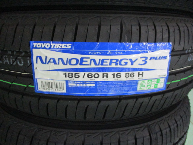 【185/60R16】【2024年製】ＴＯＹＯトーヨー ナノエナジー3+ NANOENERGY3 185/60-16 4本価格 4本送料税込み￥35000～【夏用】_画像2