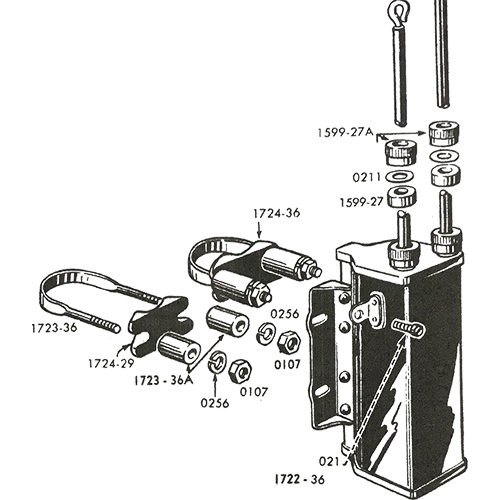 1930-1947 イグニッション コイル 点火コイル 固定 マウント ブラケット セット ハーレー_画像2