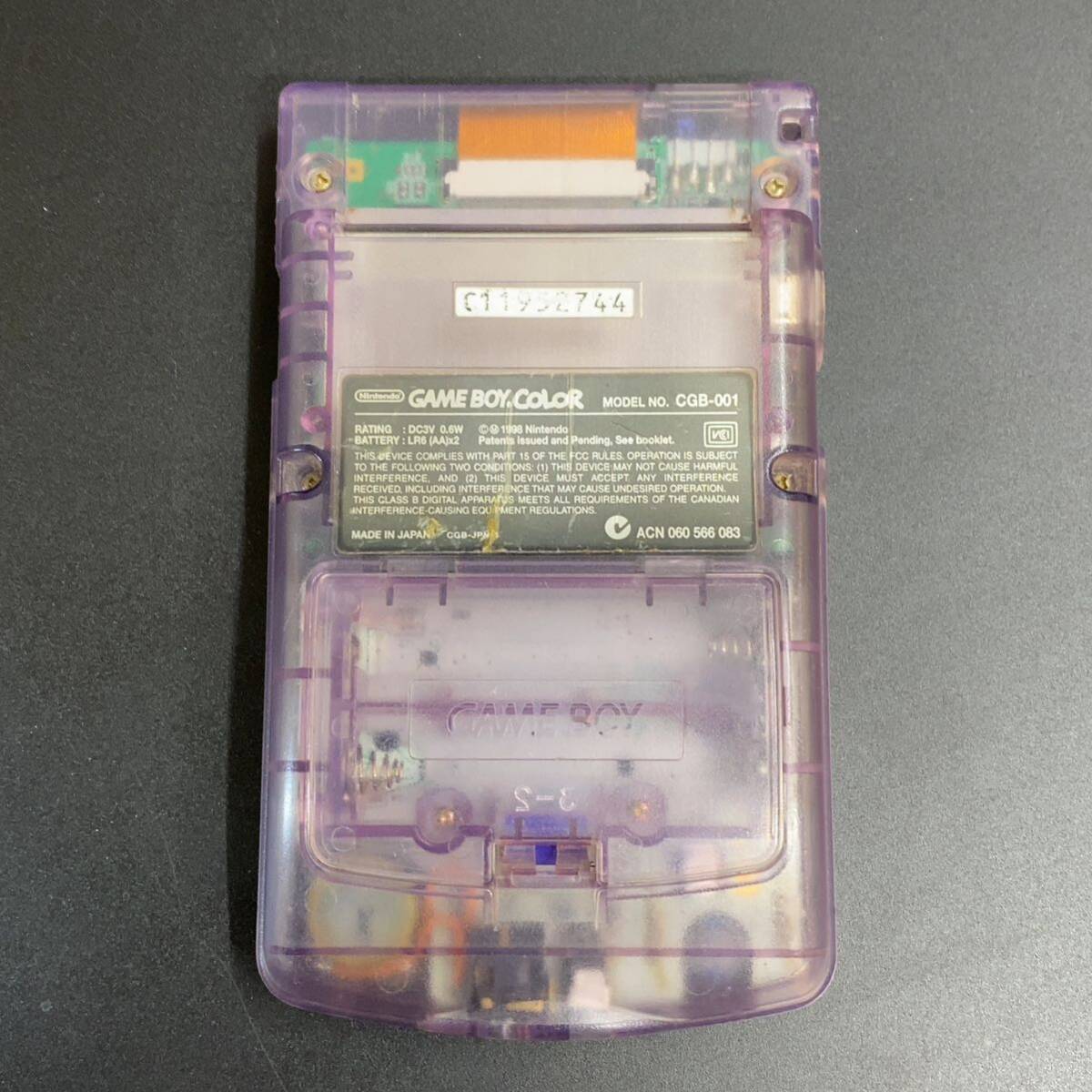 【ジャンク品】ゲームボーイ 初代 ポケット カラー 3台まとめ GAME BOY COIOR 携帯ゲーム機 Nintendo 任天堂 当時物 レトロ _画像6