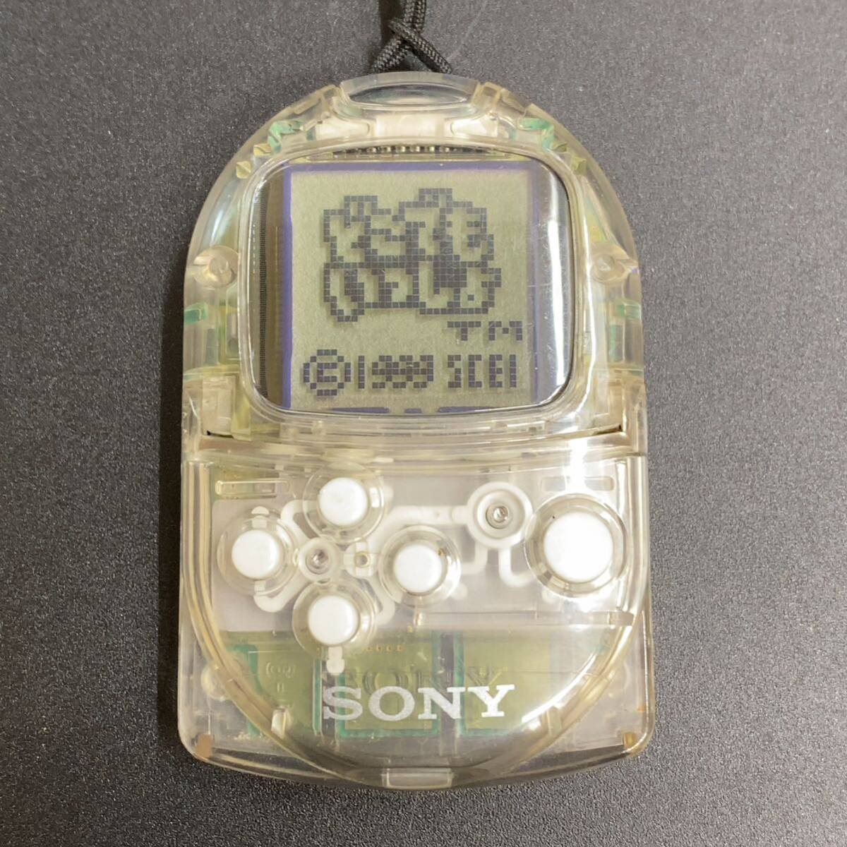 【通電確認OK】ソニー sony プレイステーション PS 1 プレステ ポケットステーション SCPH-4000C クリスタル PocketStation ゲーム 当時物 _画像1