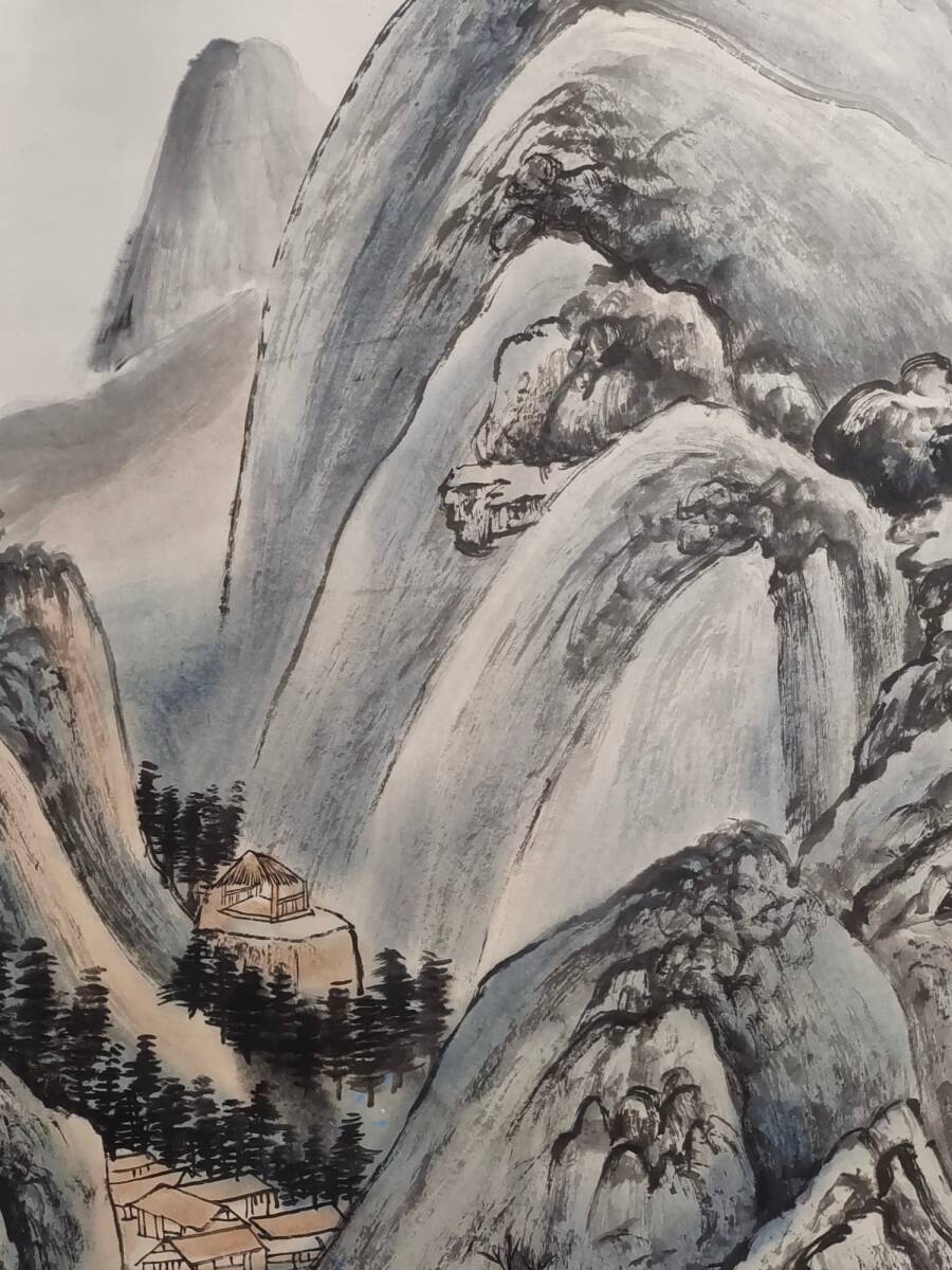  old warehouse China close present-day country painter [. large thousand ] landscape . original hand . character . middle .. paper . axis rare rare article old work of art old beautiful taste L0309