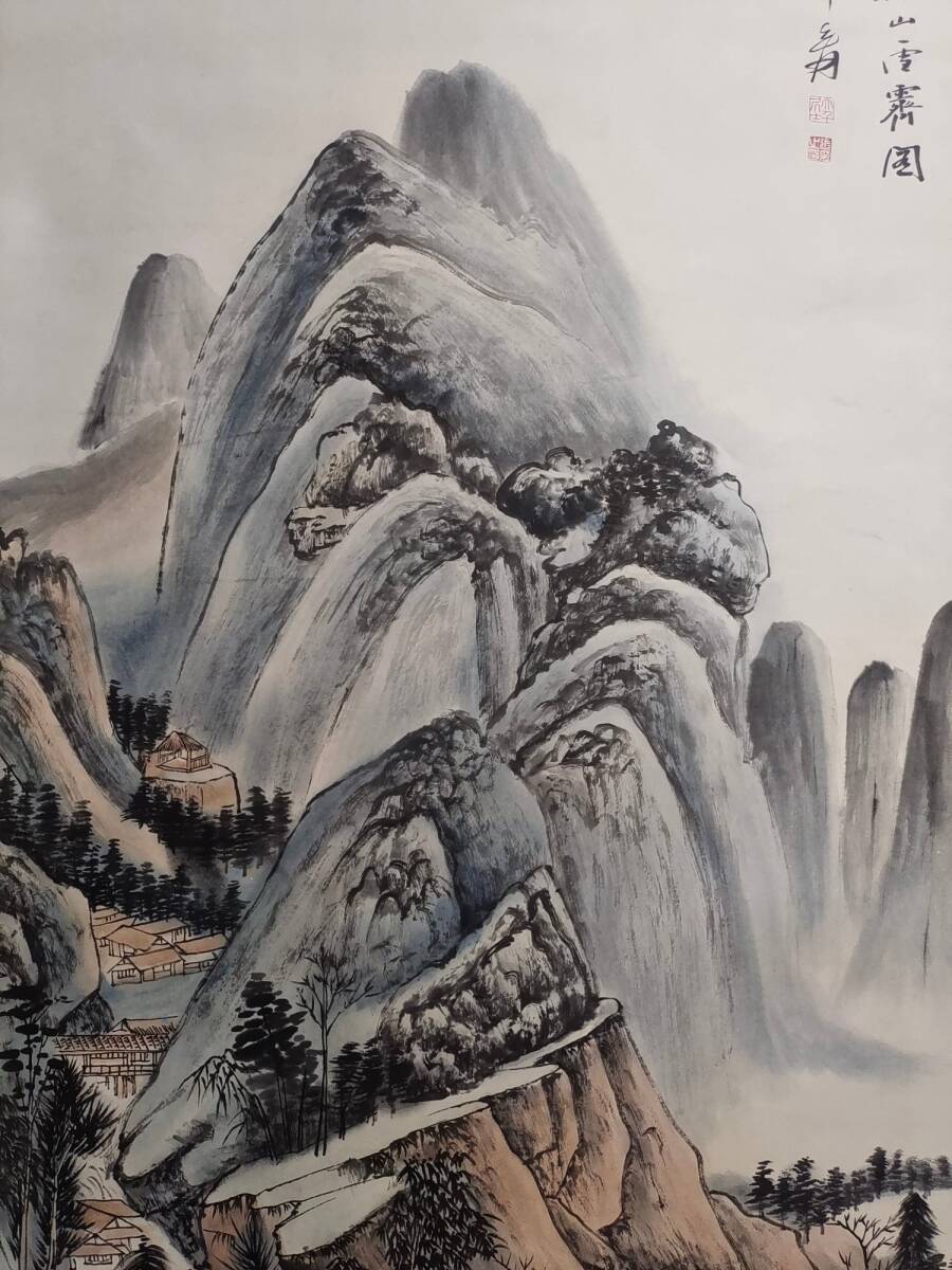  old warehouse China close present-day country painter [. large thousand ] landscape . original hand . character . middle .. paper . axis rare rare article old work of art old beautiful taste L0309