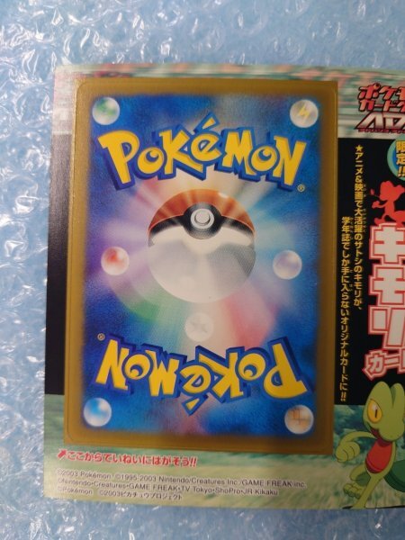 未開封品 ポケモンカード プロモ 　036/ADV-P　サトシのキモリ　未剥がし 未使用 　キモリ 学年誌限定 小学三年生・小学四年生 付録_画像2