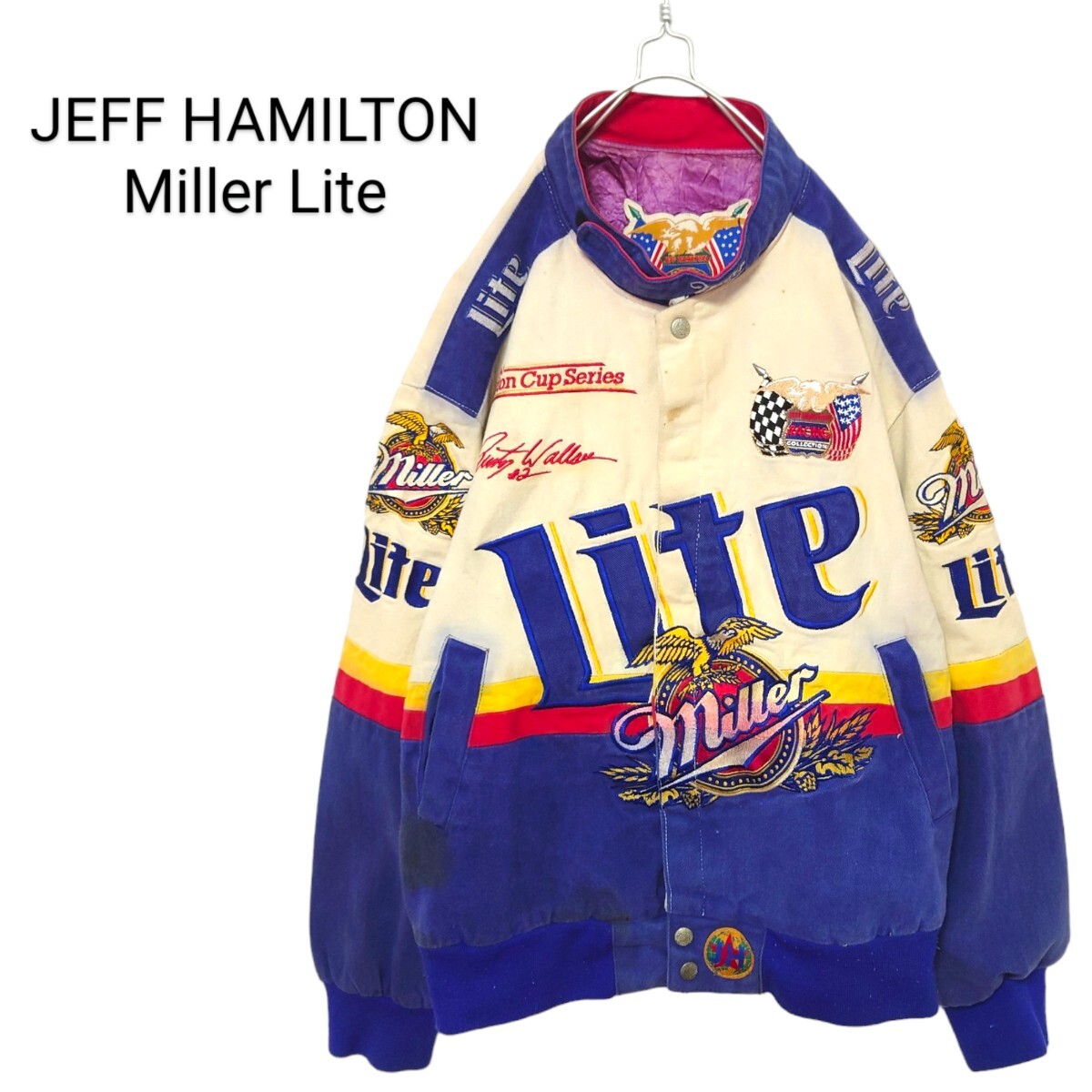 【JEFF HAMILTON】Miller LiteレーシングジャケットS443_画像1