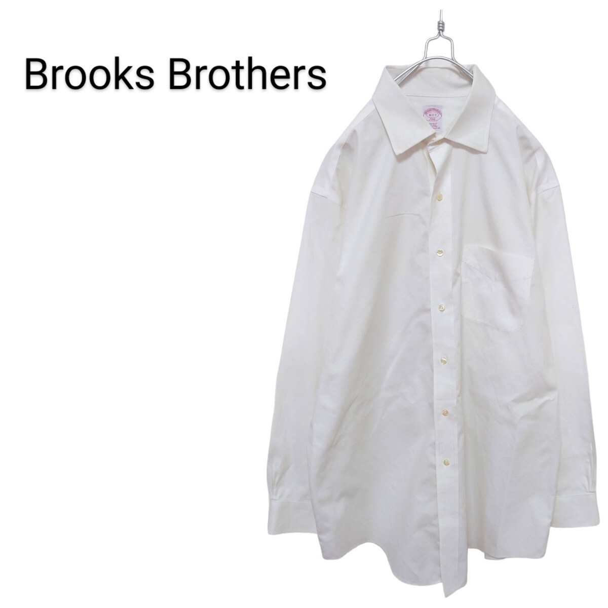 【Brooks Brothers】ホワイト ドレスシャツ A-1784_画像1