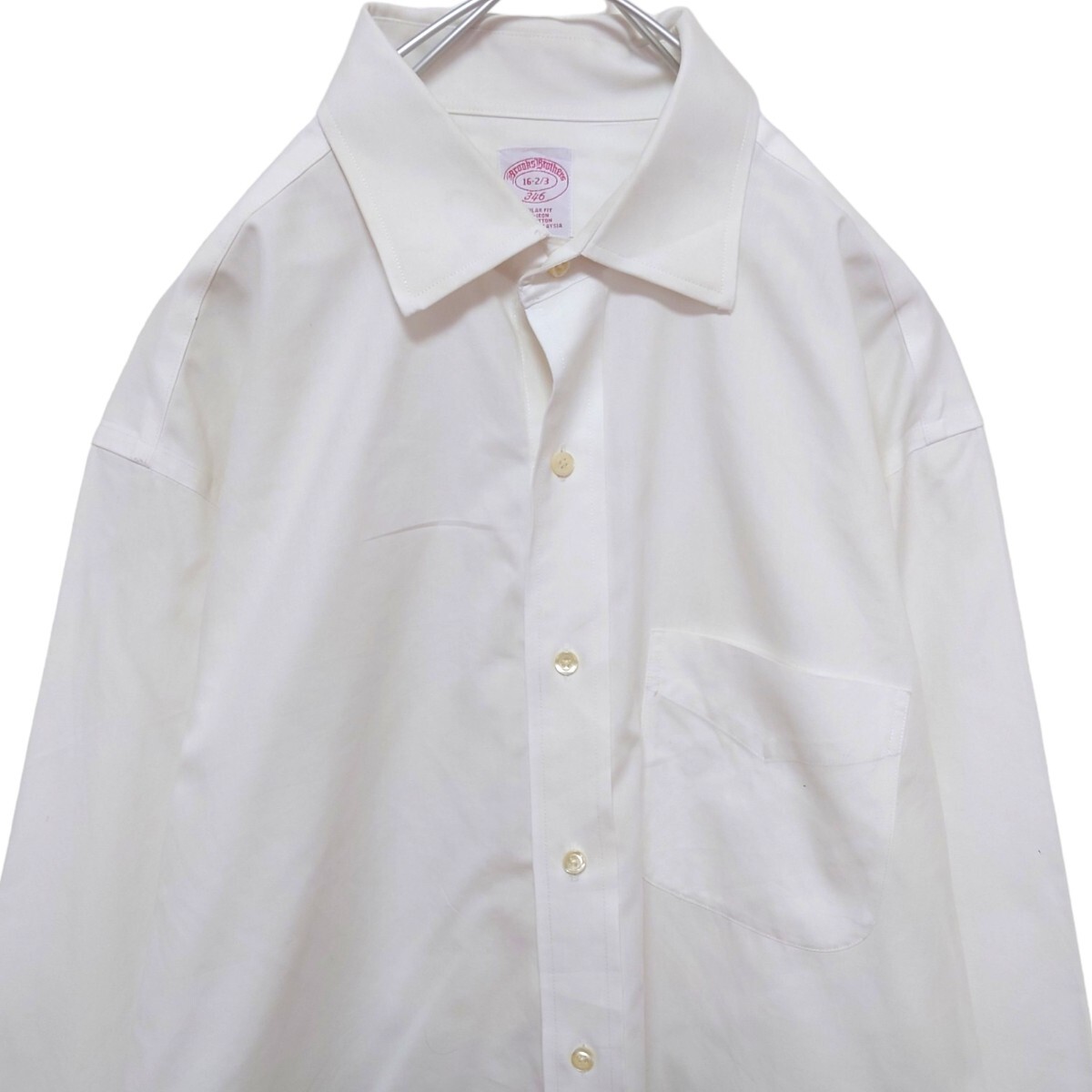【Brooks Brothers】ホワイト ドレスシャツ A-1784_画像8