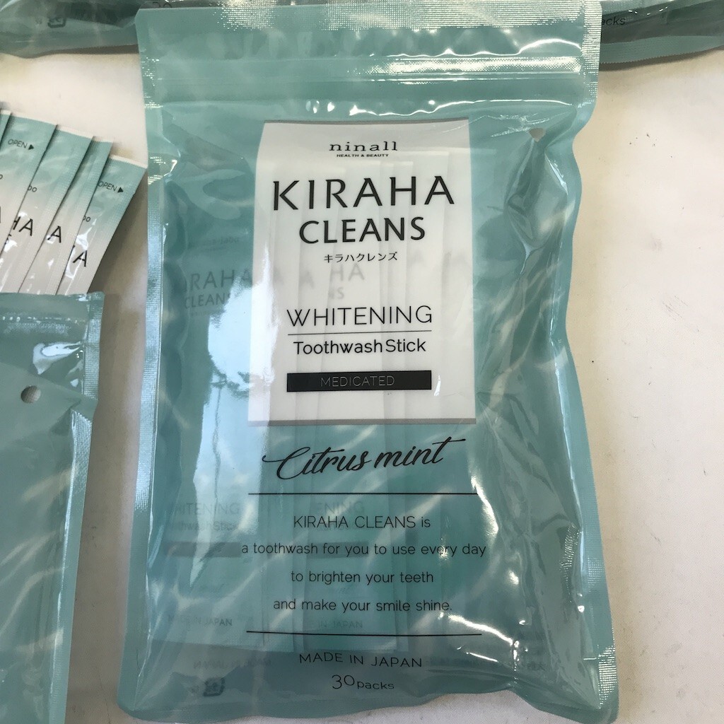 未使用 キラハクレンズ KIRAHA CLEANS 8ml×30包 4袋 計 131包 マウスウォッシュ 1袋　開封済 11包 　梶Y0229-13_画像2