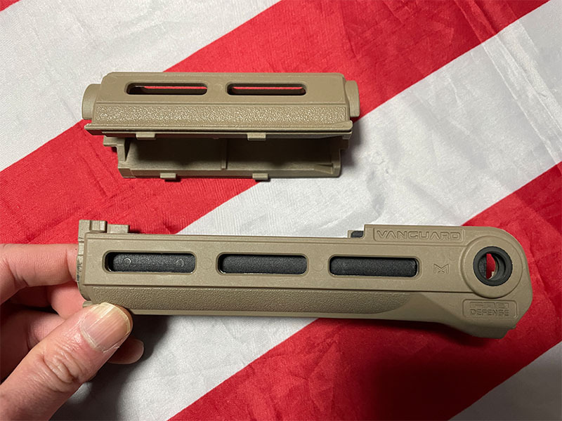 実物 FAB Defense AK用 M-lok ハンドガード オフセットレイル セット FDE フラットダークアース 実銃対応 ファブディフェンス MA1 MA-1_画像4