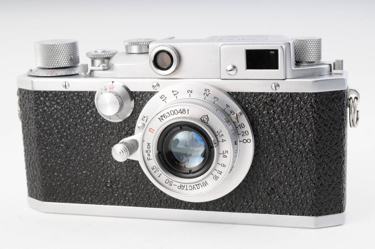 Canon キヤノン III型 レンジファインダー フィルムカメラ + Leica ライカ インダスター50mm F3.5 Lマウント #609_画像1